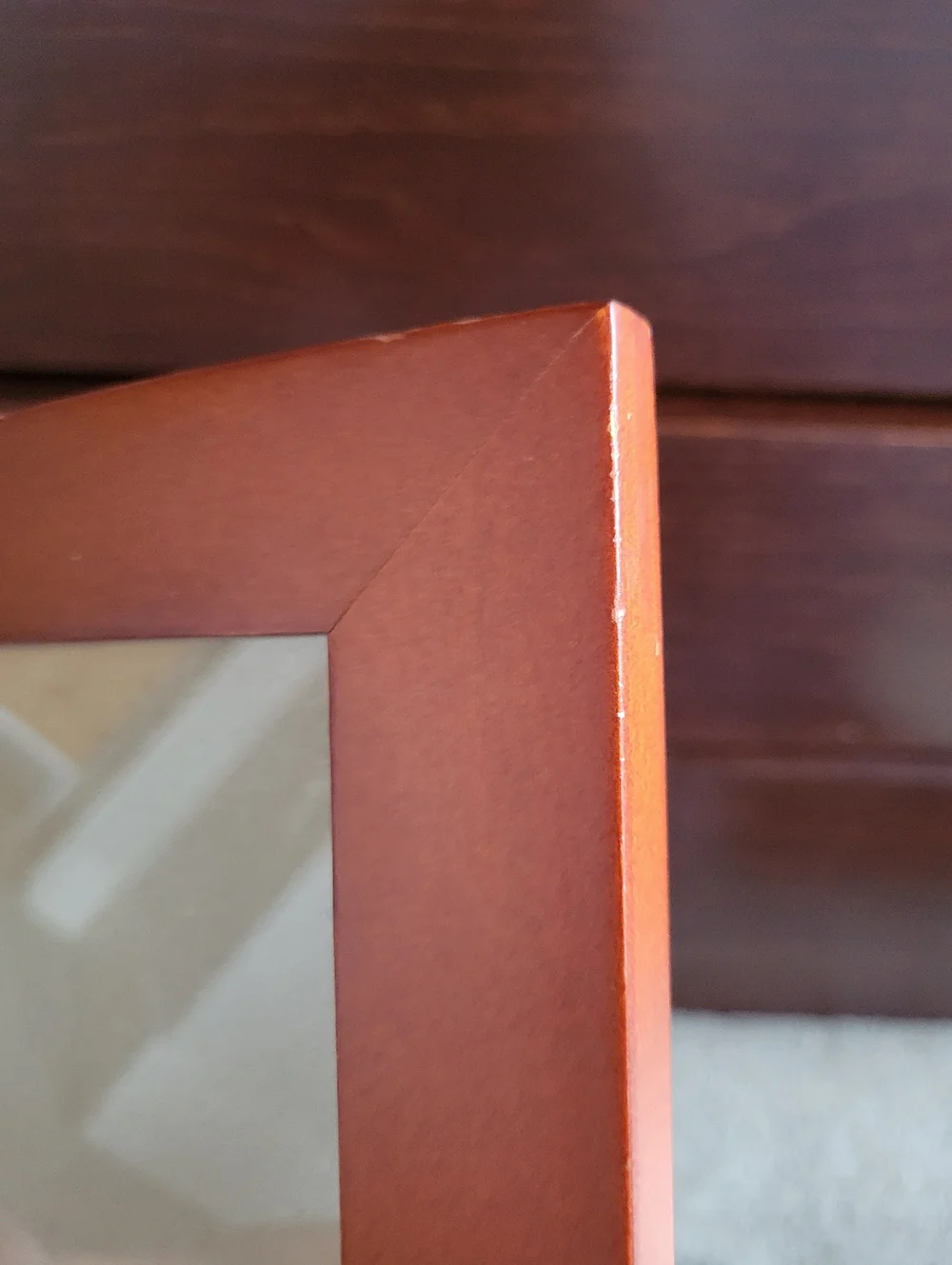 Vintage Y2K Wood Beveled Photo Frame, 9.25
